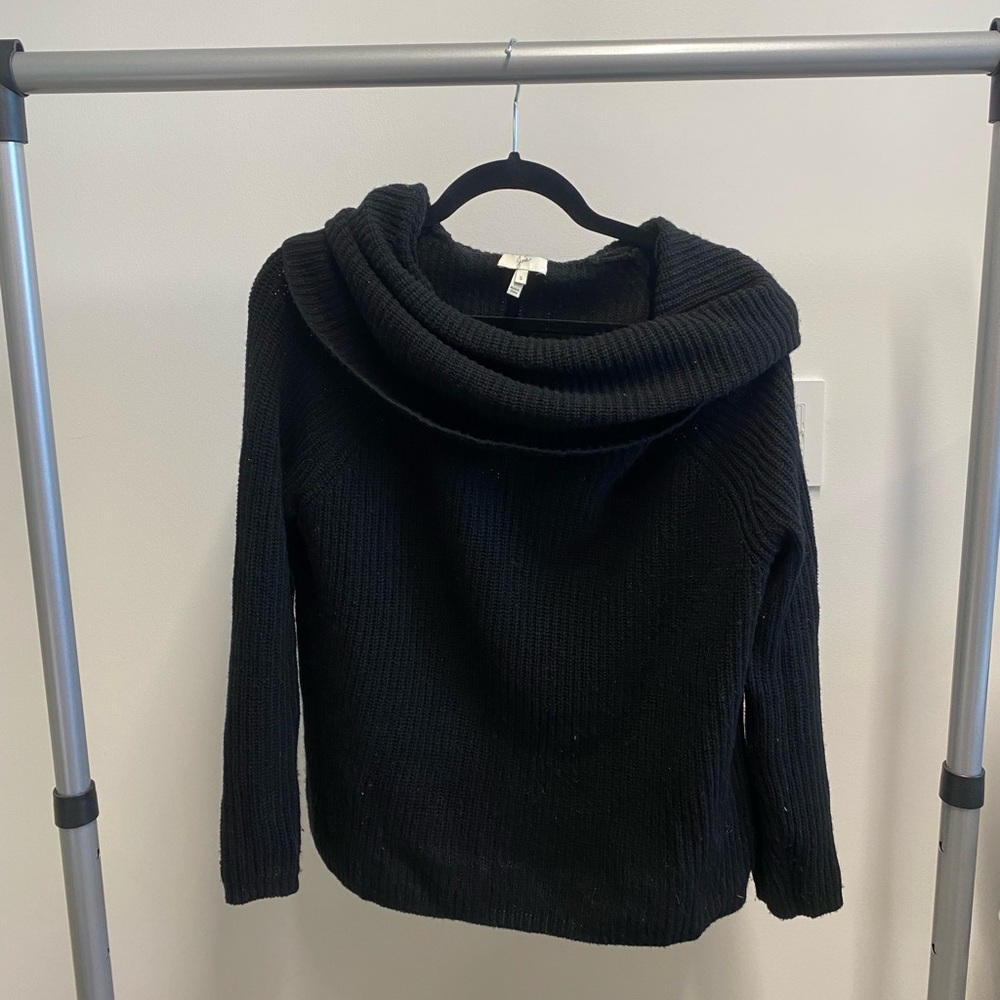 Black off the shoulder Joie sweater